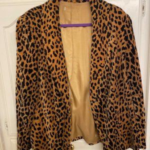 Velvet Animal Print Jacket